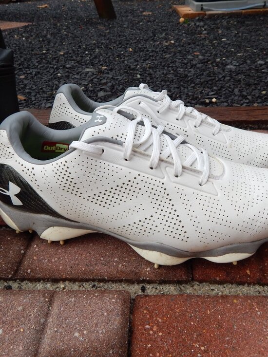 Under Armour Drive One Spieth Golf Shoes White Carbon Cleats Mens 10.5 ****** main image 5